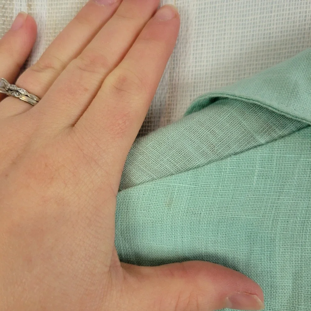 Stillwater The Linen Voile Tunic Seaglass Maxi Dress Size Medium Resortwear - Picture 10 of 13